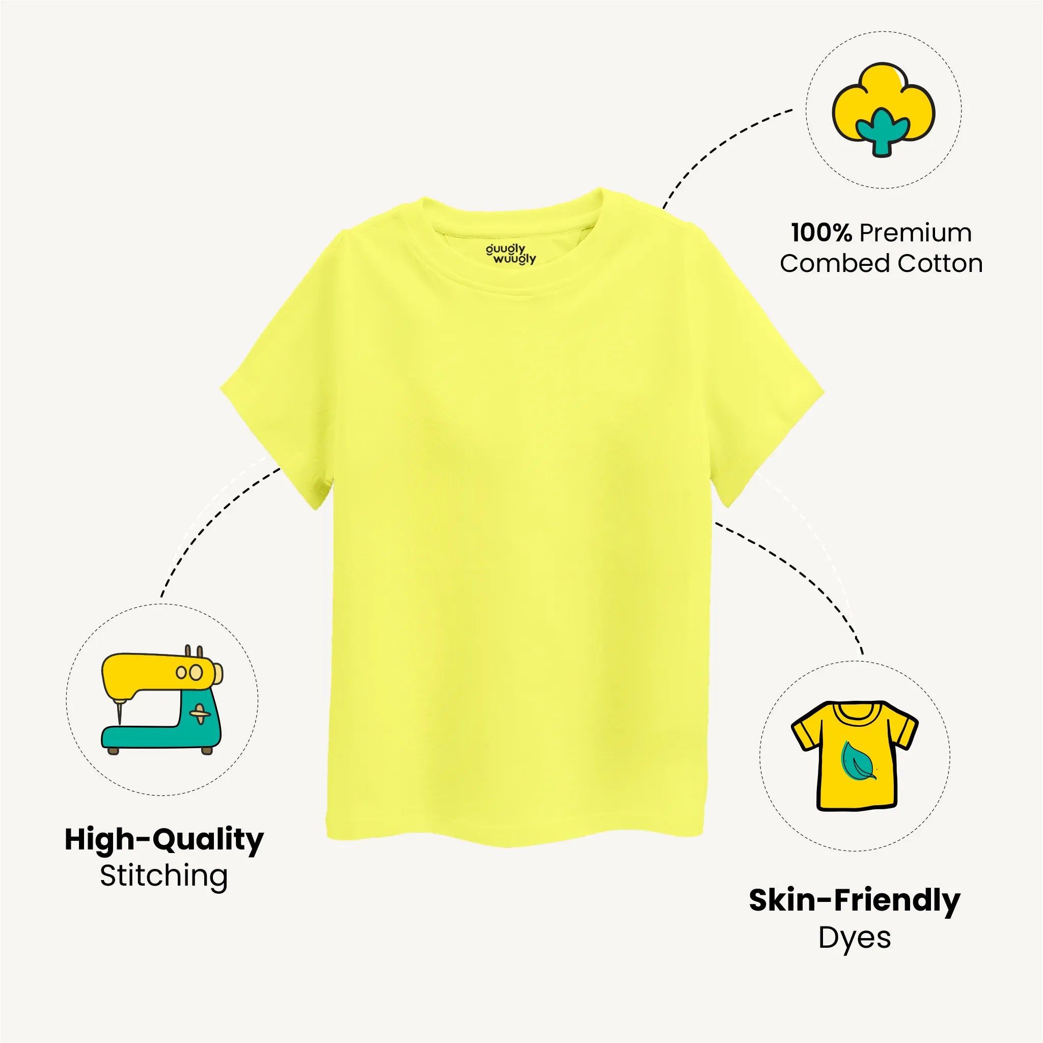 Solid Lemon Yellow T-shirt