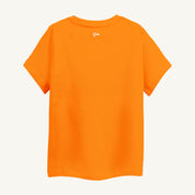 Orange Boys Beast Arctic T-shirt, back image for kids aged 4-12, demonstrating the comfortable fit and solid color design.