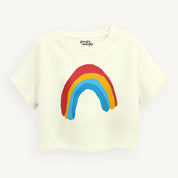 Girls Rainbow Love Crop Top