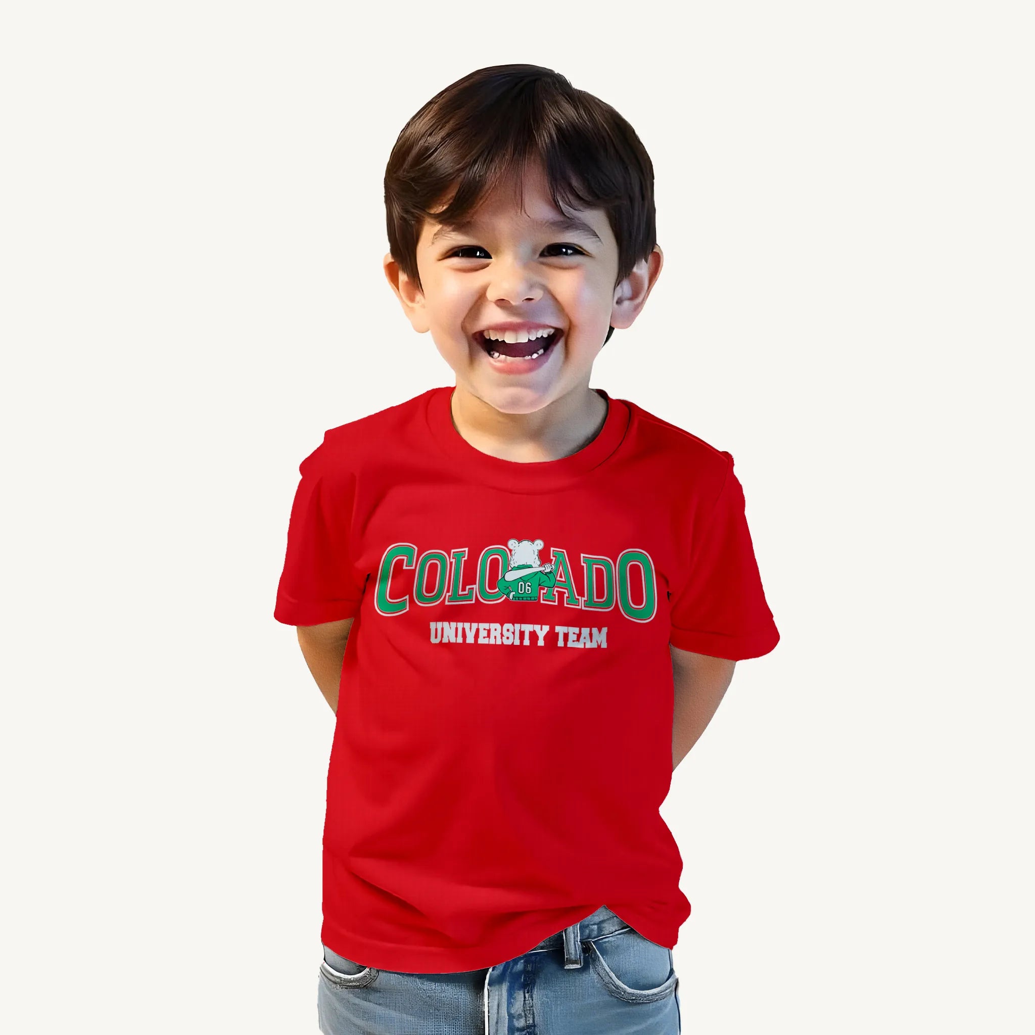 Boys Colorado Red Tshirt Model