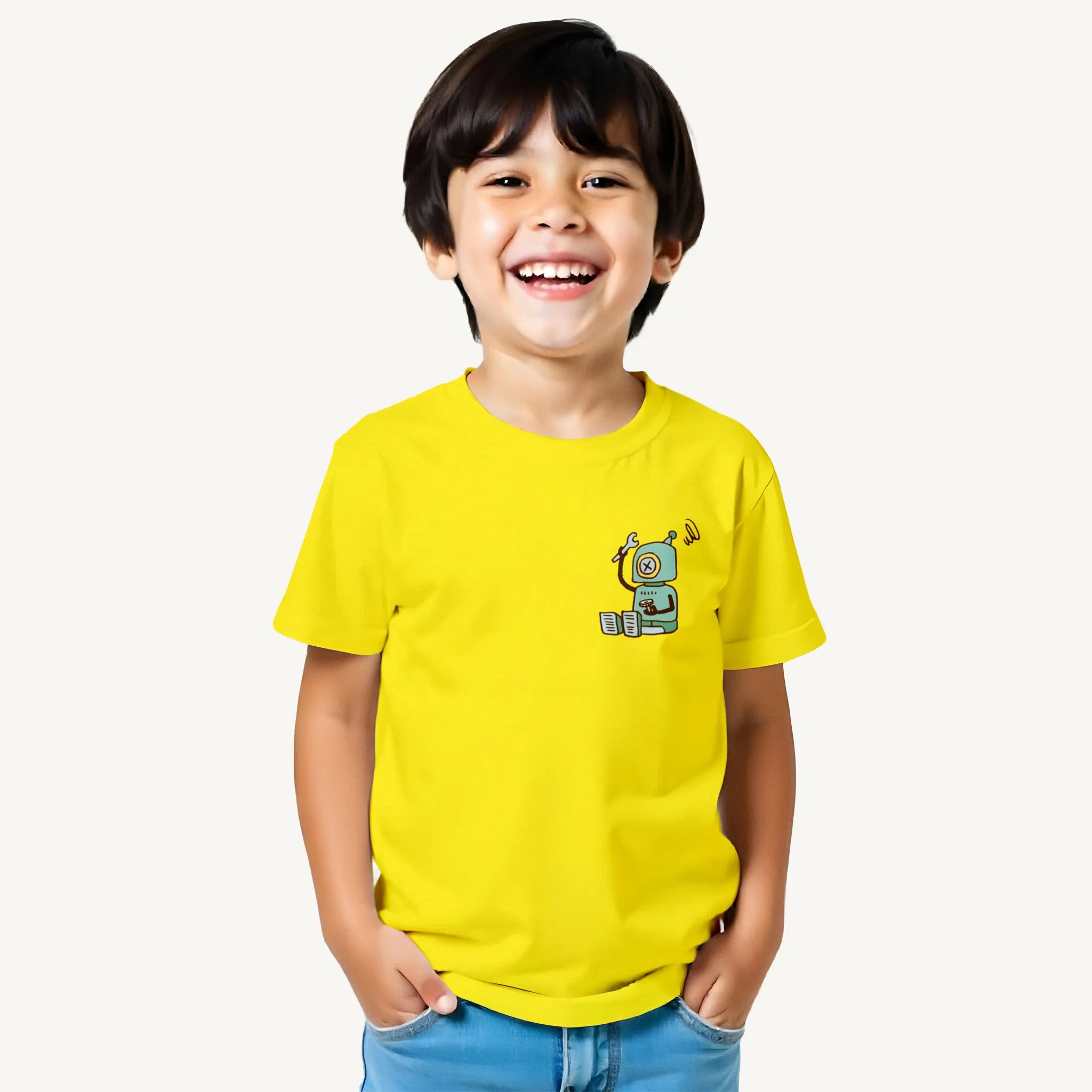 Boys-Robo-yellow-tshirt