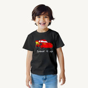 Boys Speedcar Black Tshirt Model