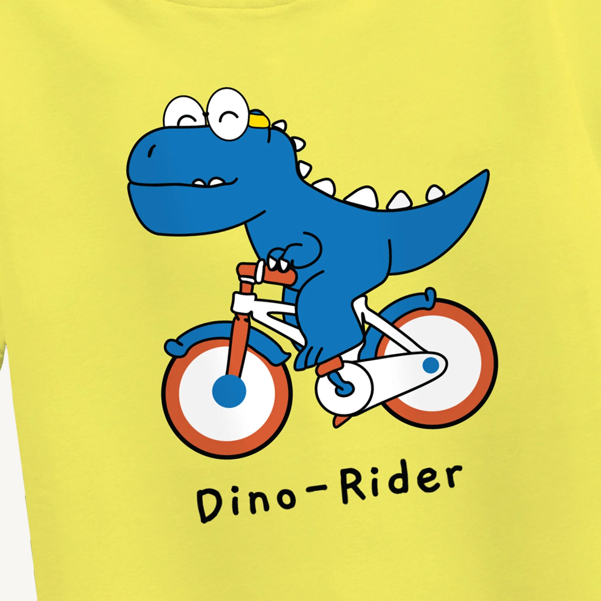 Boys-Yellow-dino-rider-tshirt-close