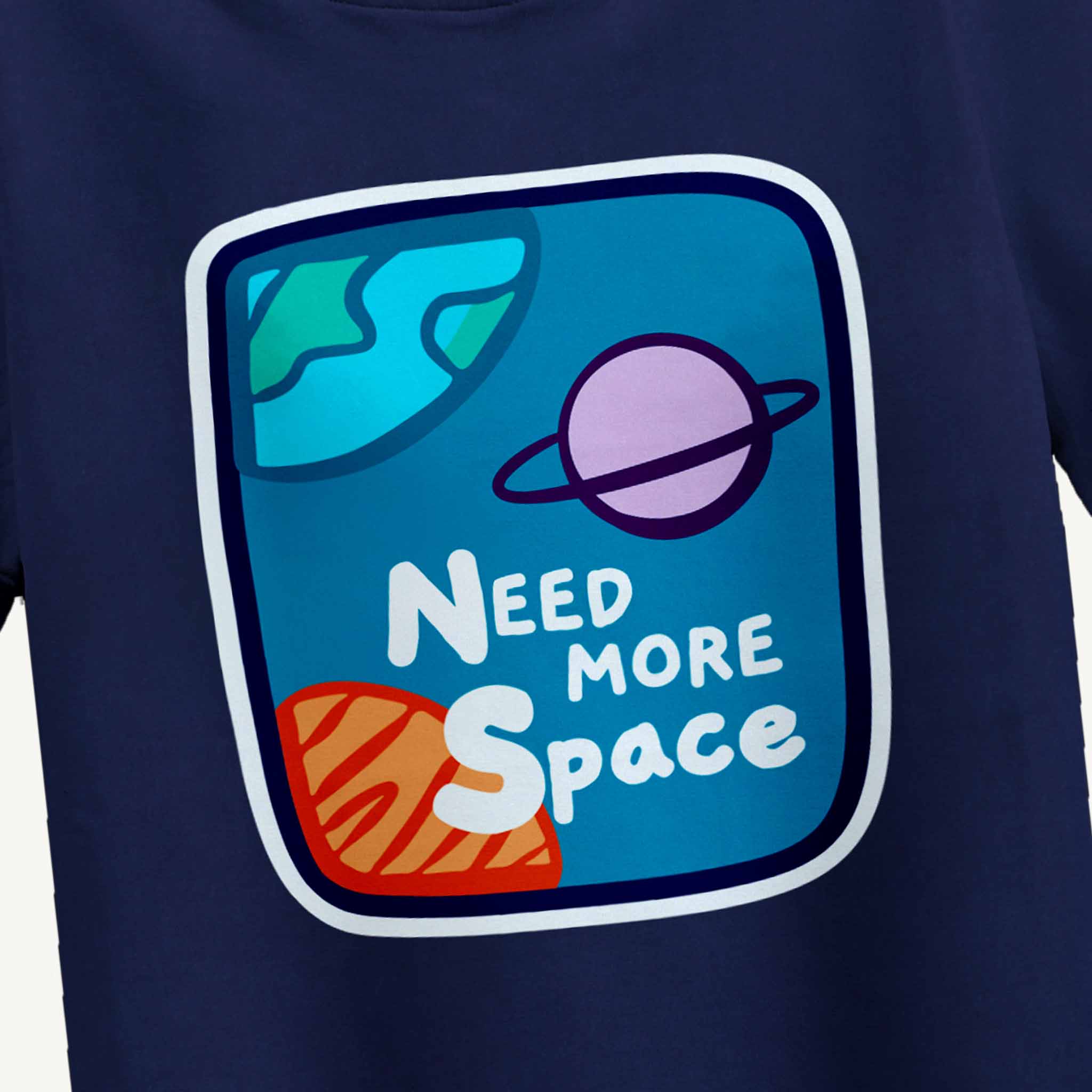 Boys-I-Need-More-Space-Navy-Blue-Tshirt-Close