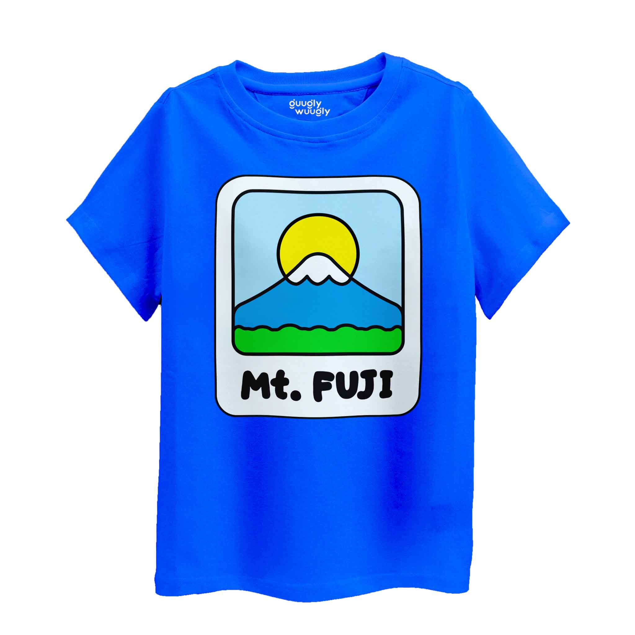 Boys-mt-Fuji-Classic-Blue-Tshirt-Front