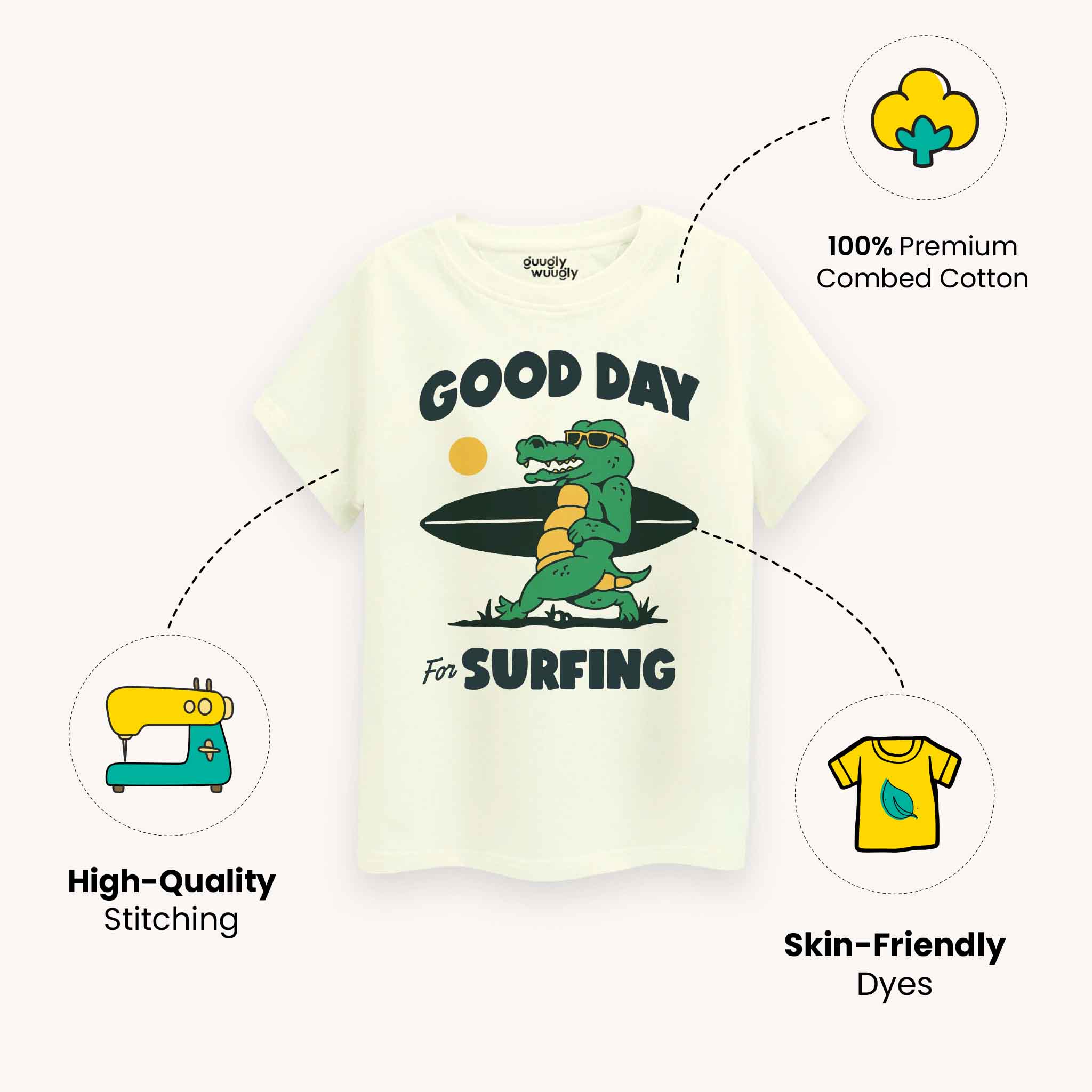 Boys Alligator Surfring T-shirt