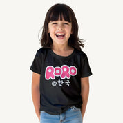 Girls RORO Black Tshirt Model