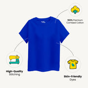 Unisex-Solid-Classic-Blue-Tshirt-Features