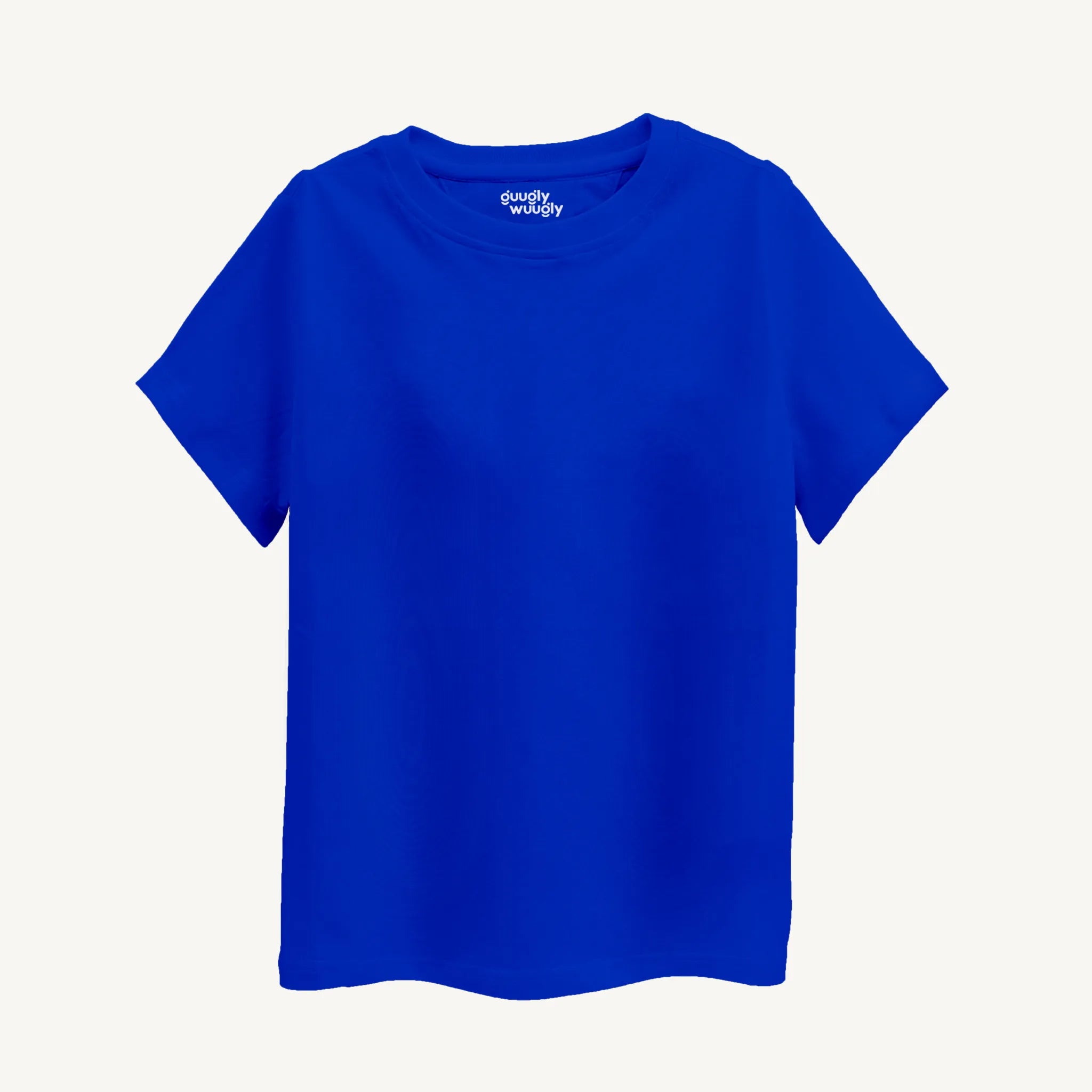 Unisex-Solid-Classic-Blue-Tshirt-Front