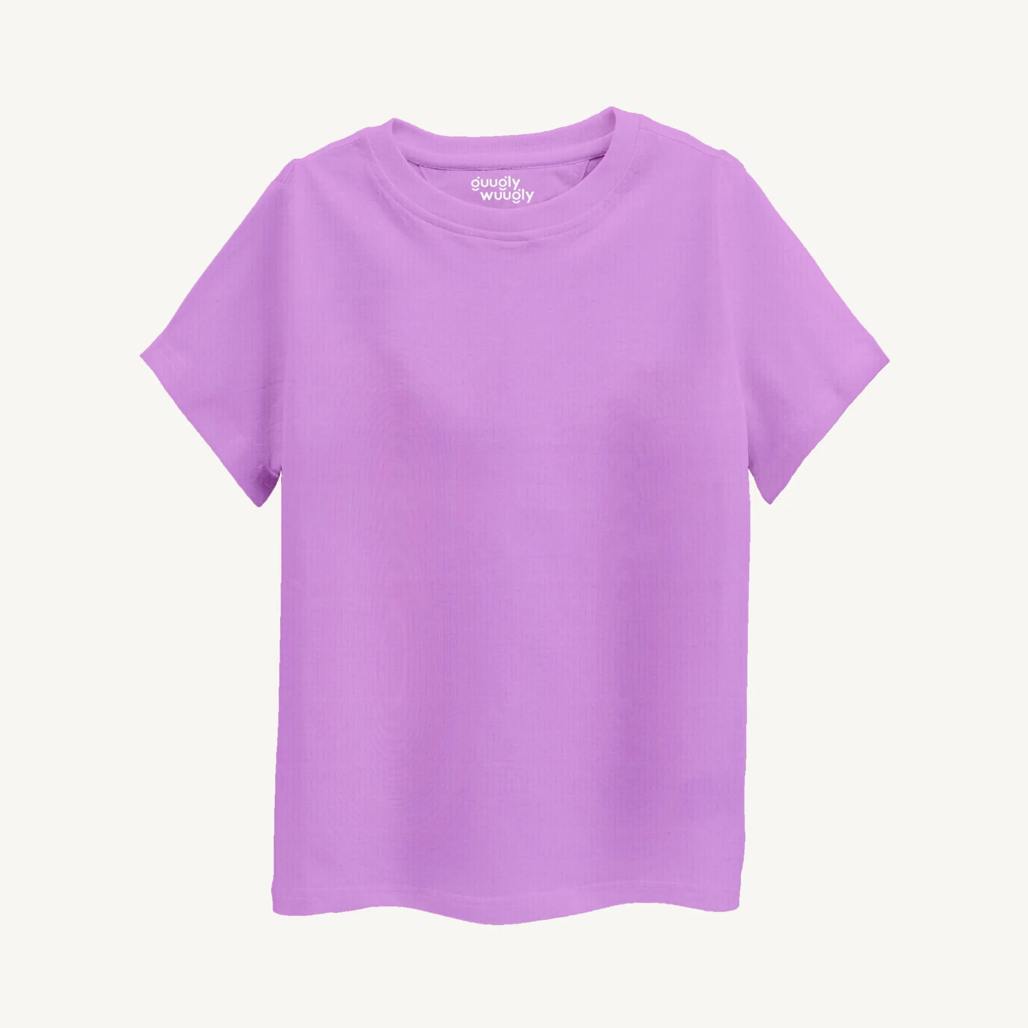 Unisex-Solid-Lavender-Tshirt-Front