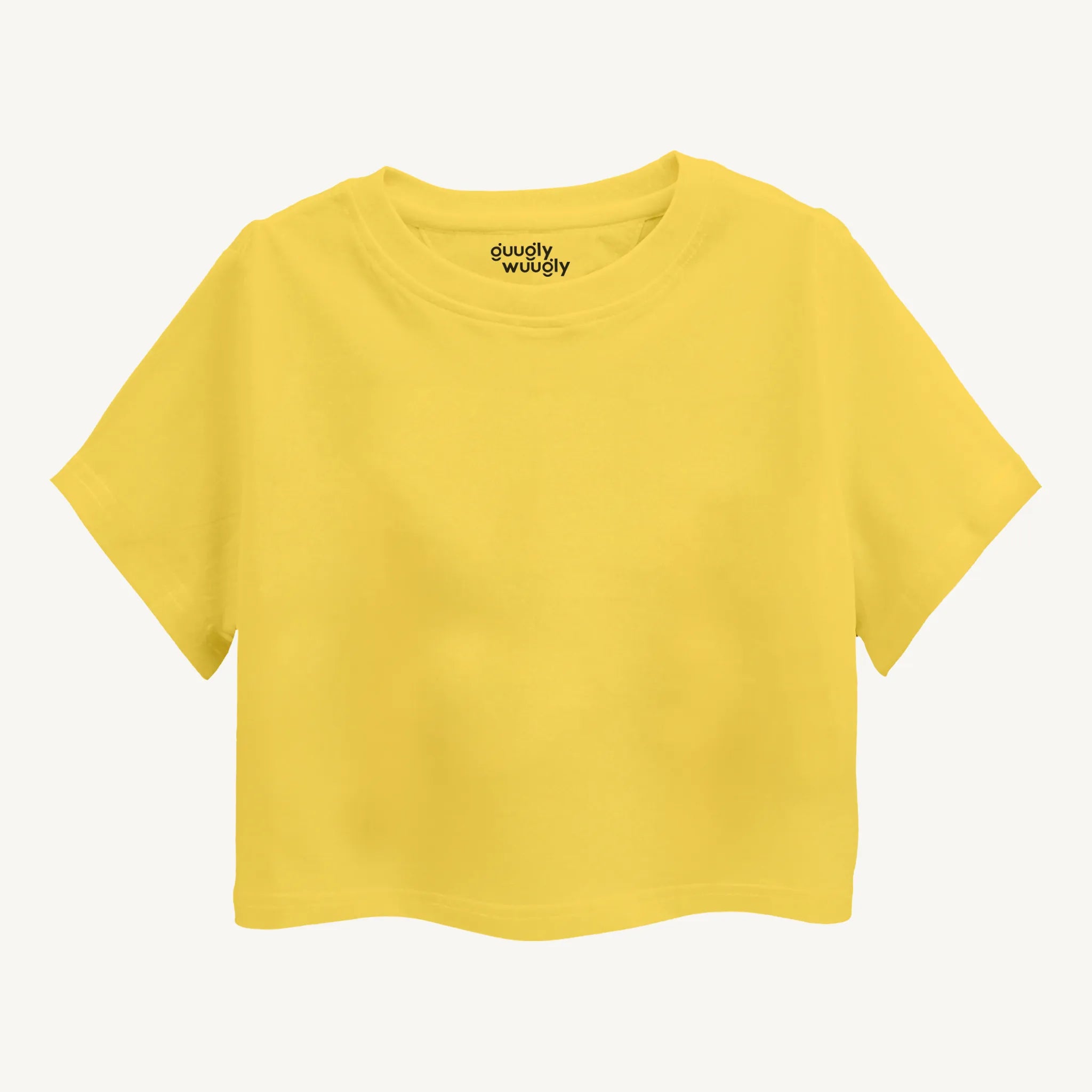 Girls-Solid-Mango-Yellow-Croptop-Front