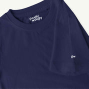 Unisex-Solid-Navy-Blue-Tshirt-Close