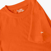 Unisex-Solid-Orange-Tshirt-Close