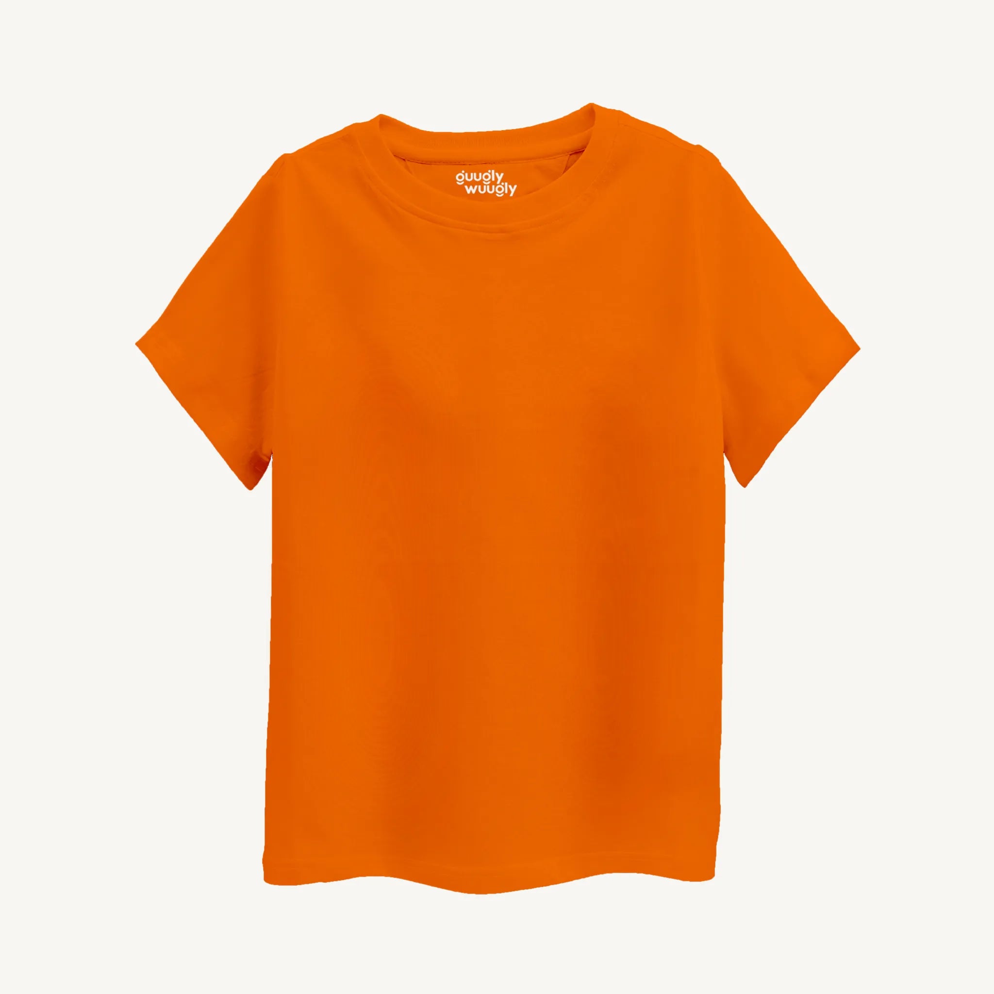 Unisex-Solid-Orange-Tshirt-Front