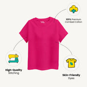 Unisex-Solid-Pink-Tshirt-Features