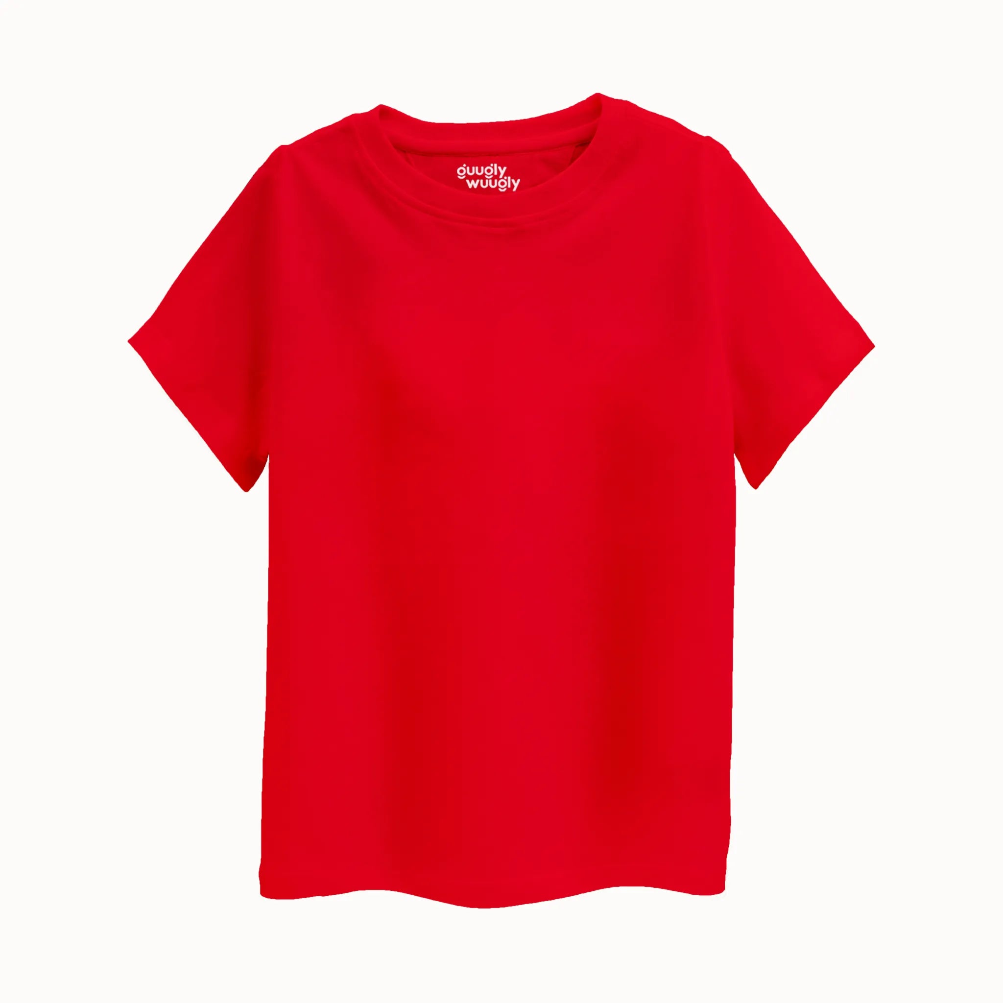 Unisex-Solid-Red-Tshirt-Front