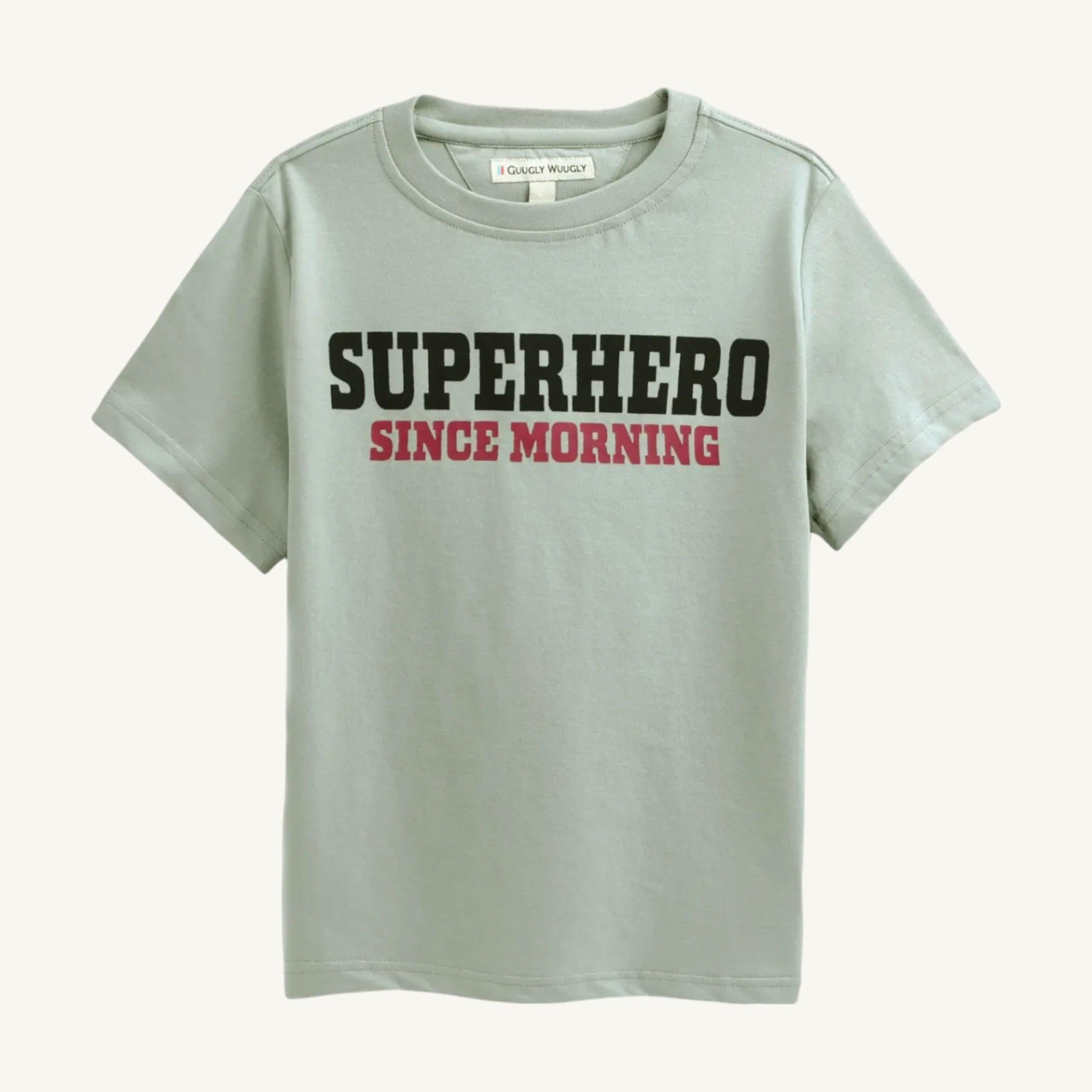 Boys Superhero Print T-shirt - Guugly Wuugly