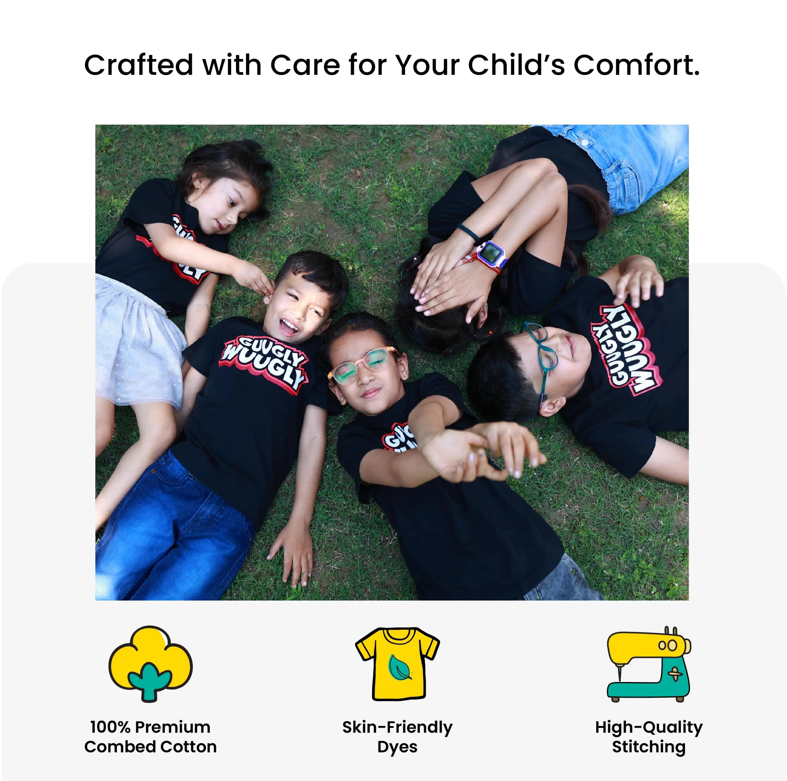 Eco-friendly bamboo T-shirt for kids, designed for moisture-wicking and all-day comfort.