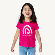 Girls White Rainbow T-shirt